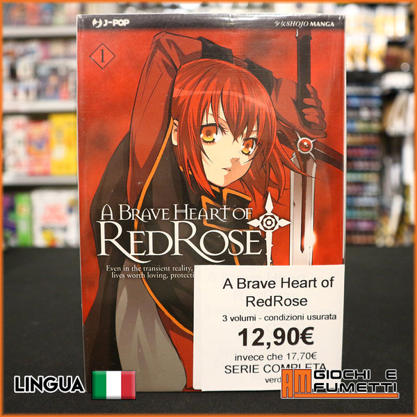 A Brave Heart of Red Rose - leggermente usurata, quasi pari al nuovo - 3 volumi - serie completa